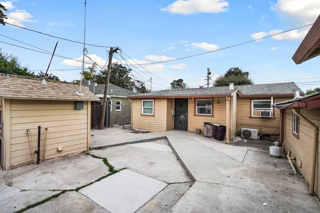 a view of a house with a patio