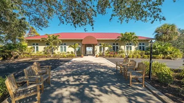 a view of outdoor space with seating area
