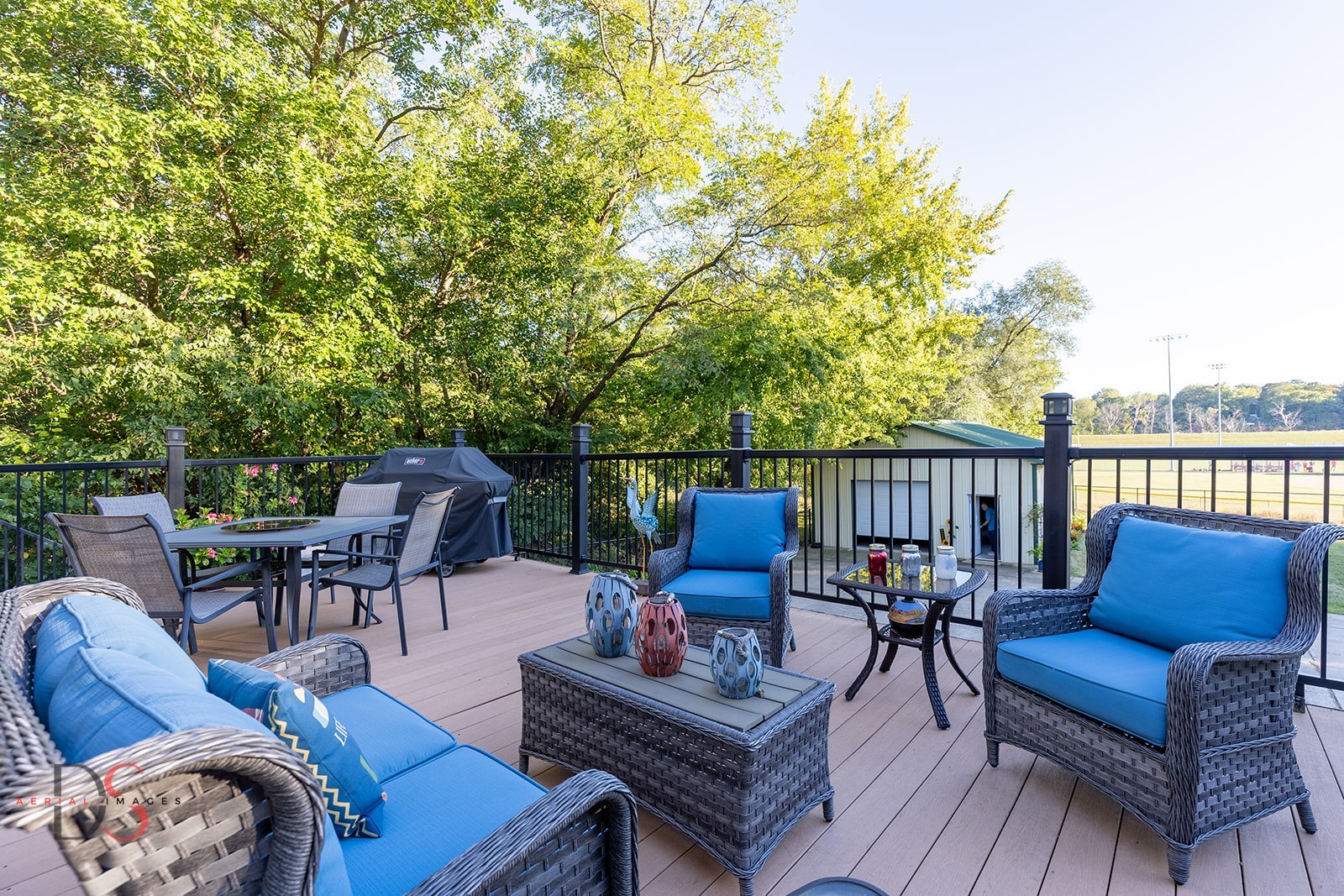 527 East Main Street Ottawa, IL 61350 - Photo 30 of 44 a roof deck with couches and wooden floor