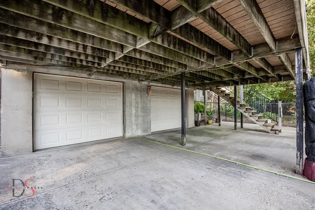 a view of a car parking garage