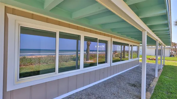 a view of an ocean from a balcony