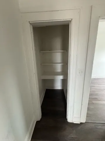 a close view of walk in closet