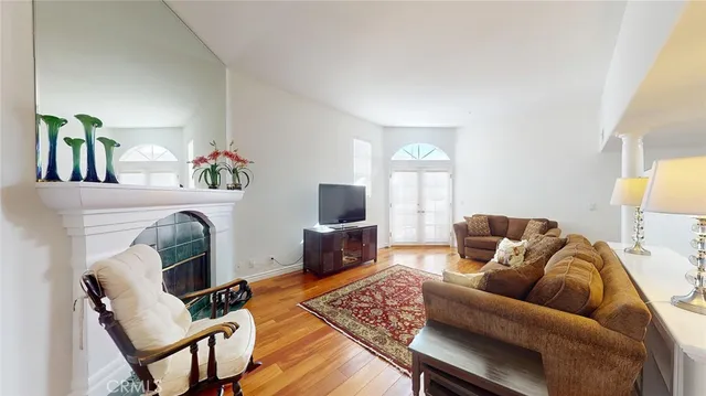 a living room with furniture and a couch