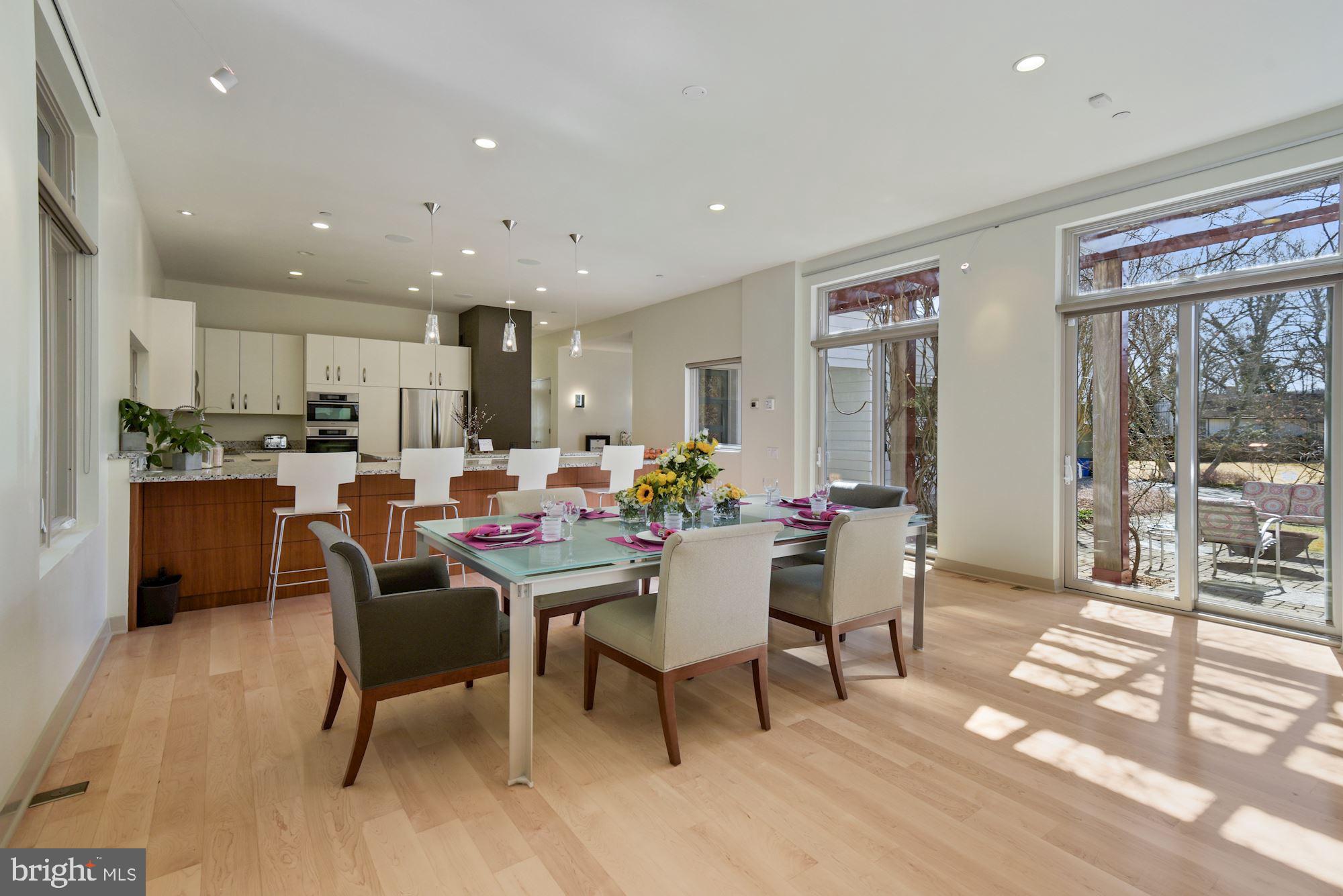 6301 West Halbert Road Bethesda, MD 20817 - Photo 15 of 55 Dinning Room, Kitchen and Front Yard