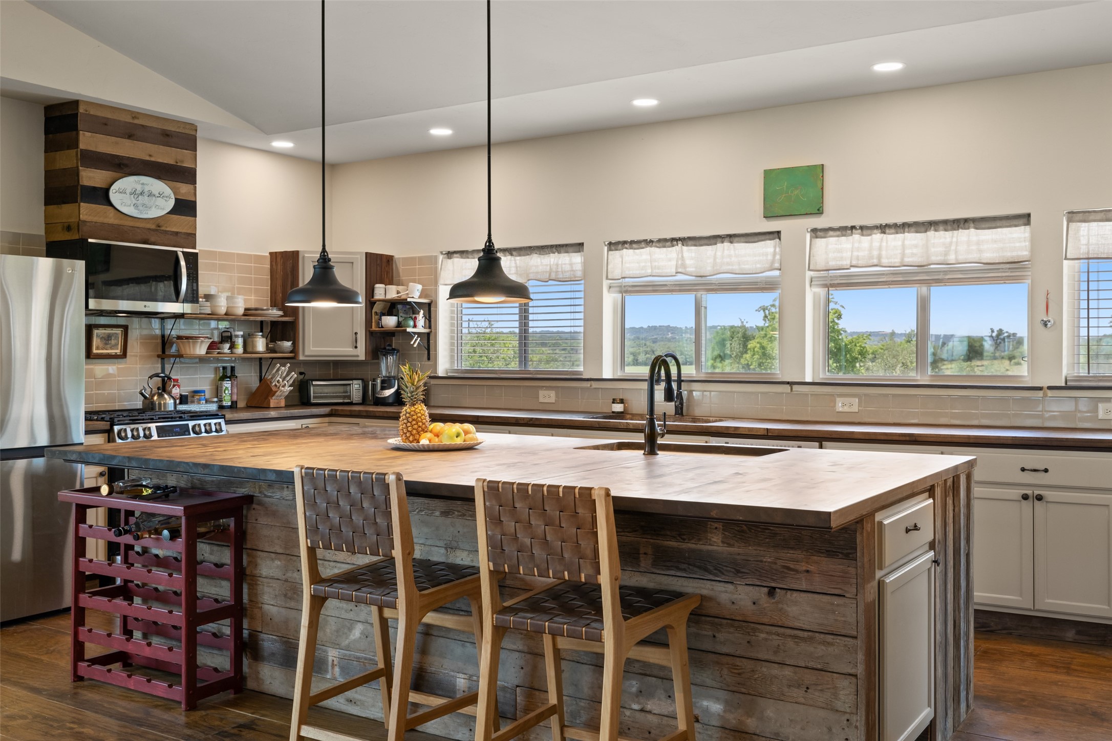 2124 Crabapple Road Blanco, TX 78606 - Photo 1 of 31 Kitchen with a VIEW!
