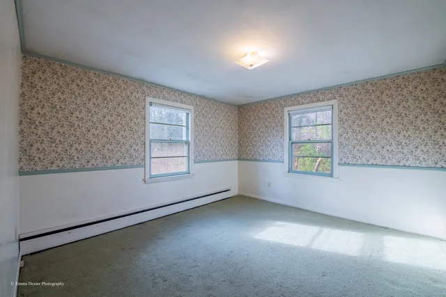 an empty room with a window
