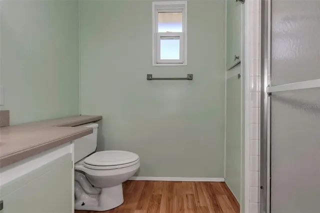 a bathroom with a toilet