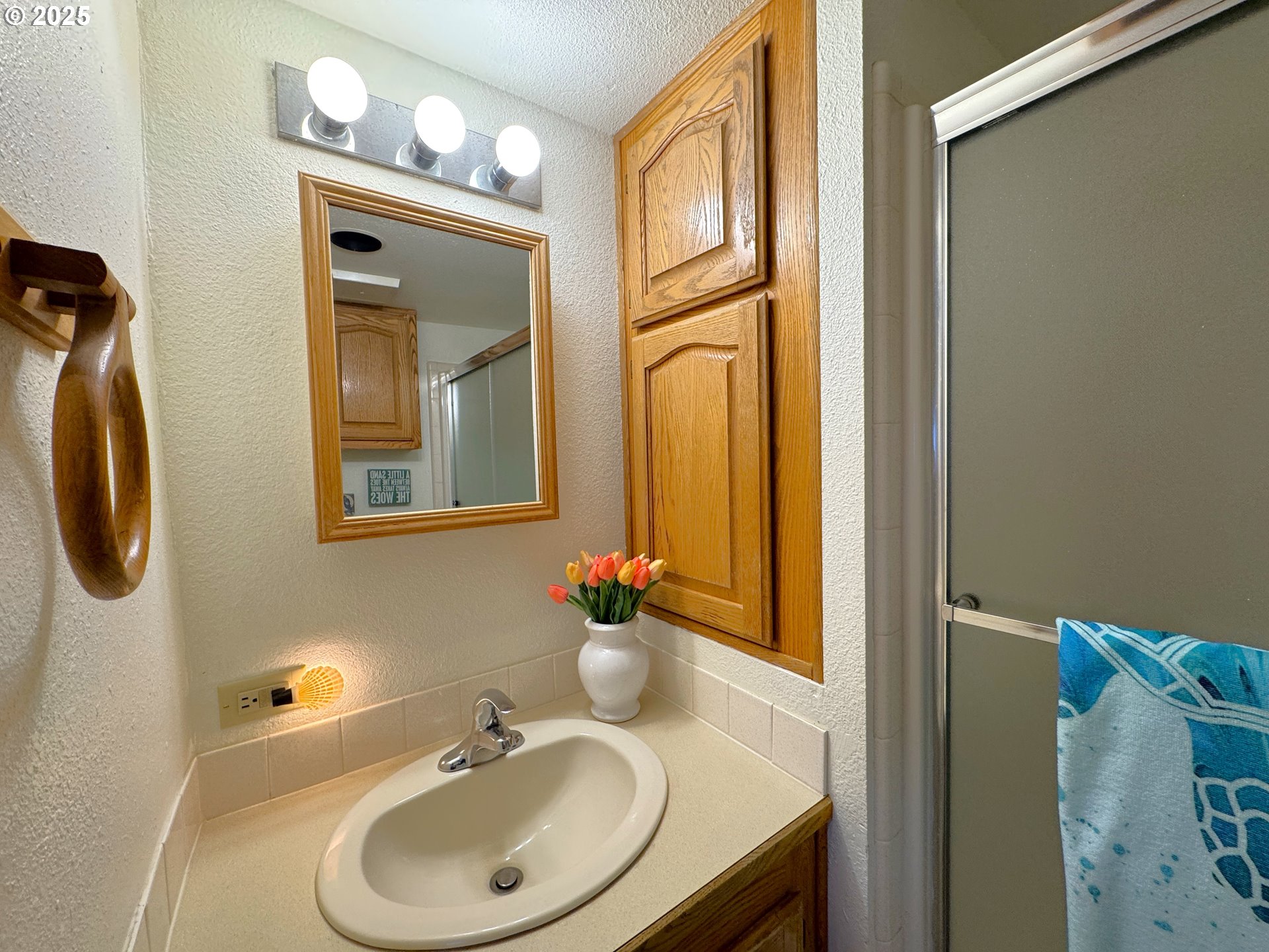 19921 Whaleshead Road, Unit OV13 Brookings, OR 97415 - Photo 26 of 43 a bathroom with a sink and a mirror