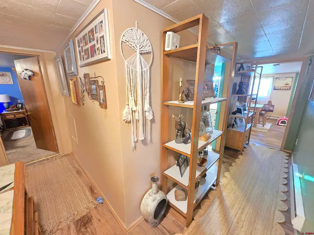 a living room with patio furniture