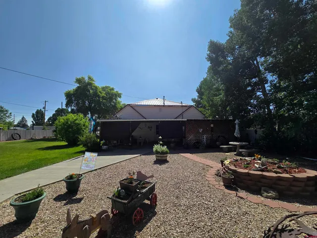 a park view with a seating space