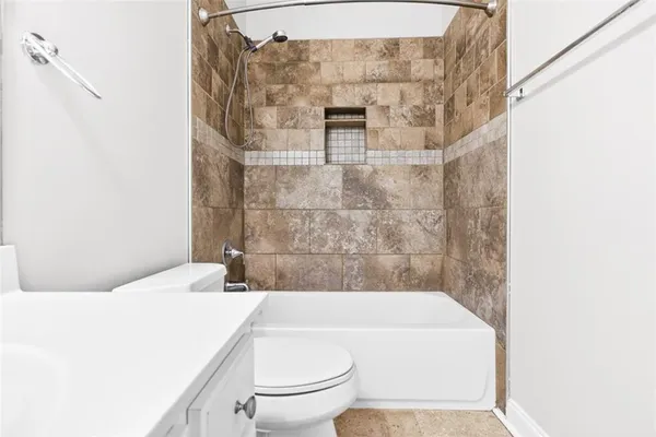 a view of a small space with a window