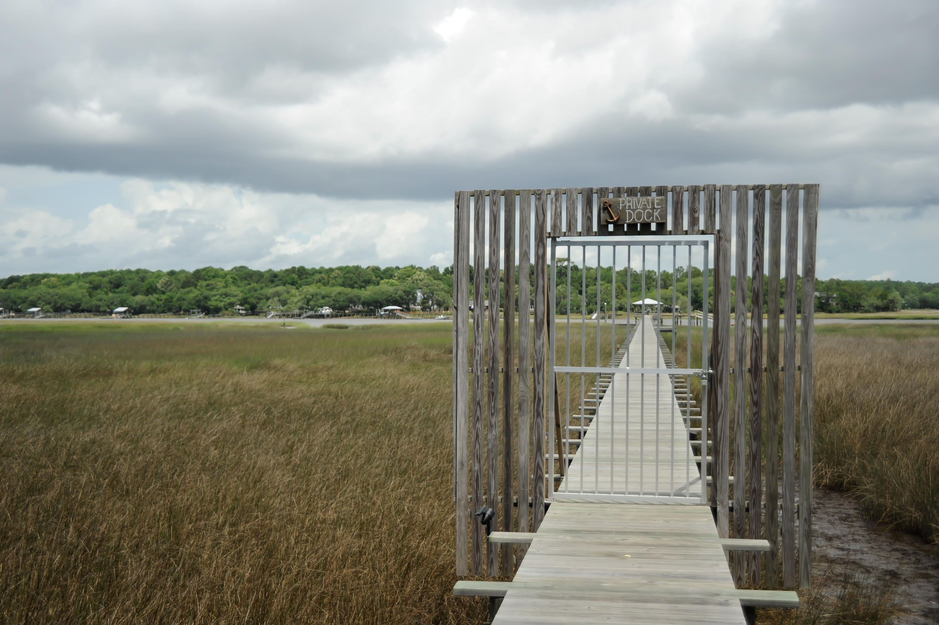 1408 Chandler Road, Unit LOT 1 Awendaw, SC 29429 - Photo 17 of 46 Gate Access to Deep Water Dock