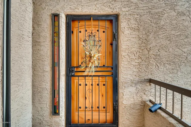 a view of front door