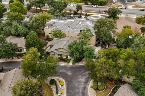 an aerial view of a city