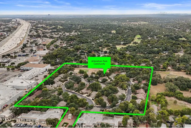 an aerial view of a city