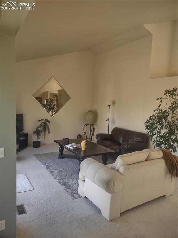 423 Ridge Road Divide, CO 80814 - Photo 9 of 48 a living room with furniture and a chandelier