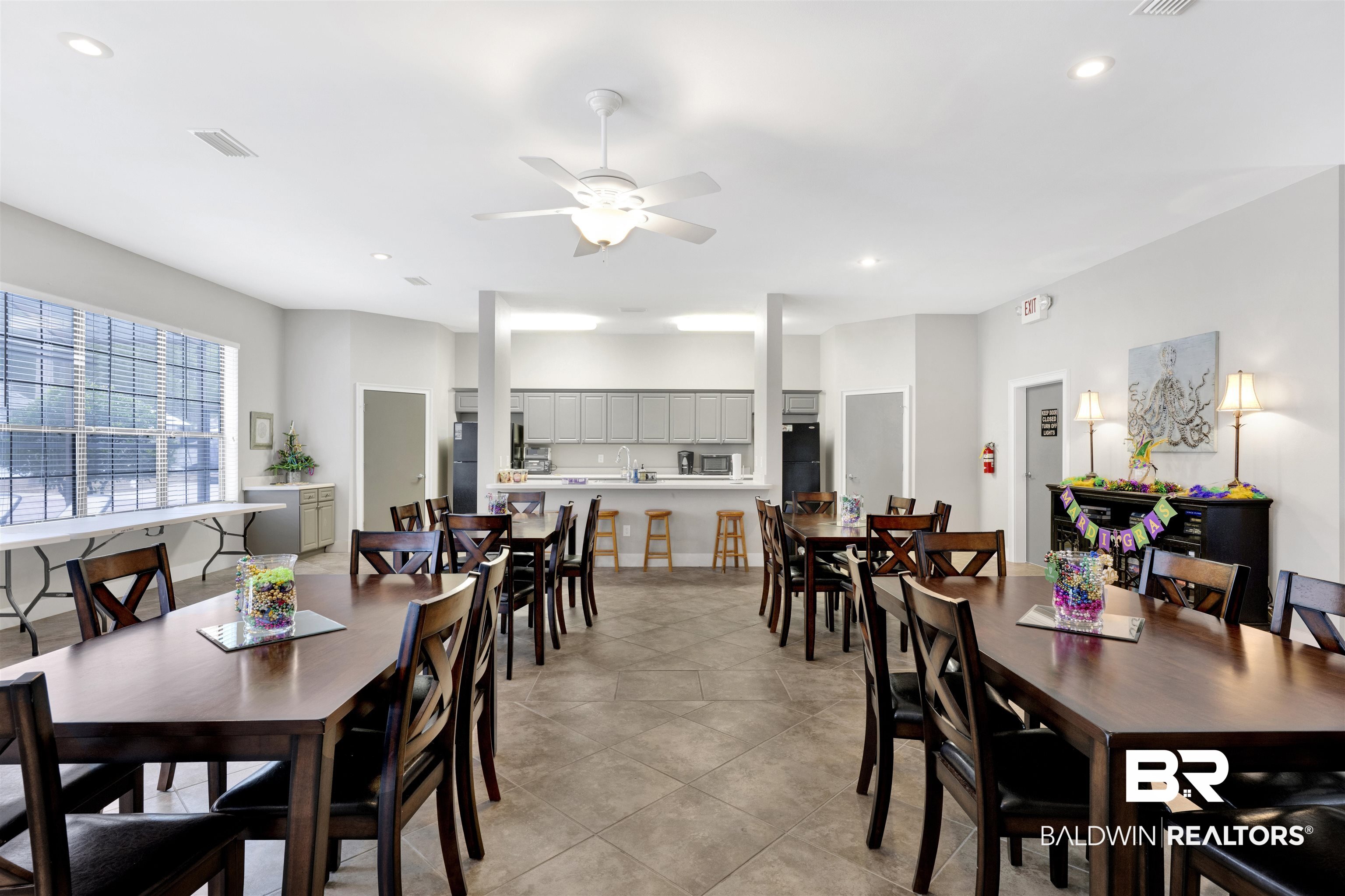 4650 Griffith Marina Road, Unit LOT 24 Orange Beach, AL 36561 - Photo 26 of 34 Dining area with ceiling fan, recessed lighting, and light tile patterned floors