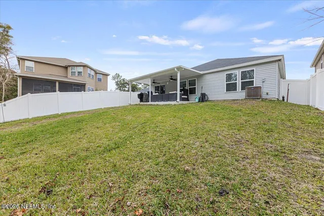 a house view with a garden space