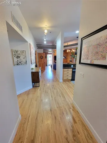 a view of a living room hardwood floor