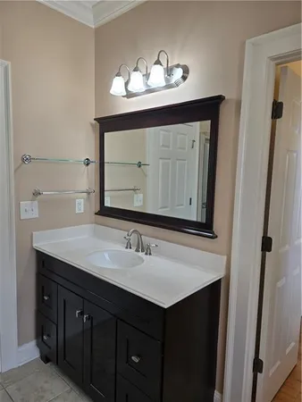 a view of small space with racks on the wall