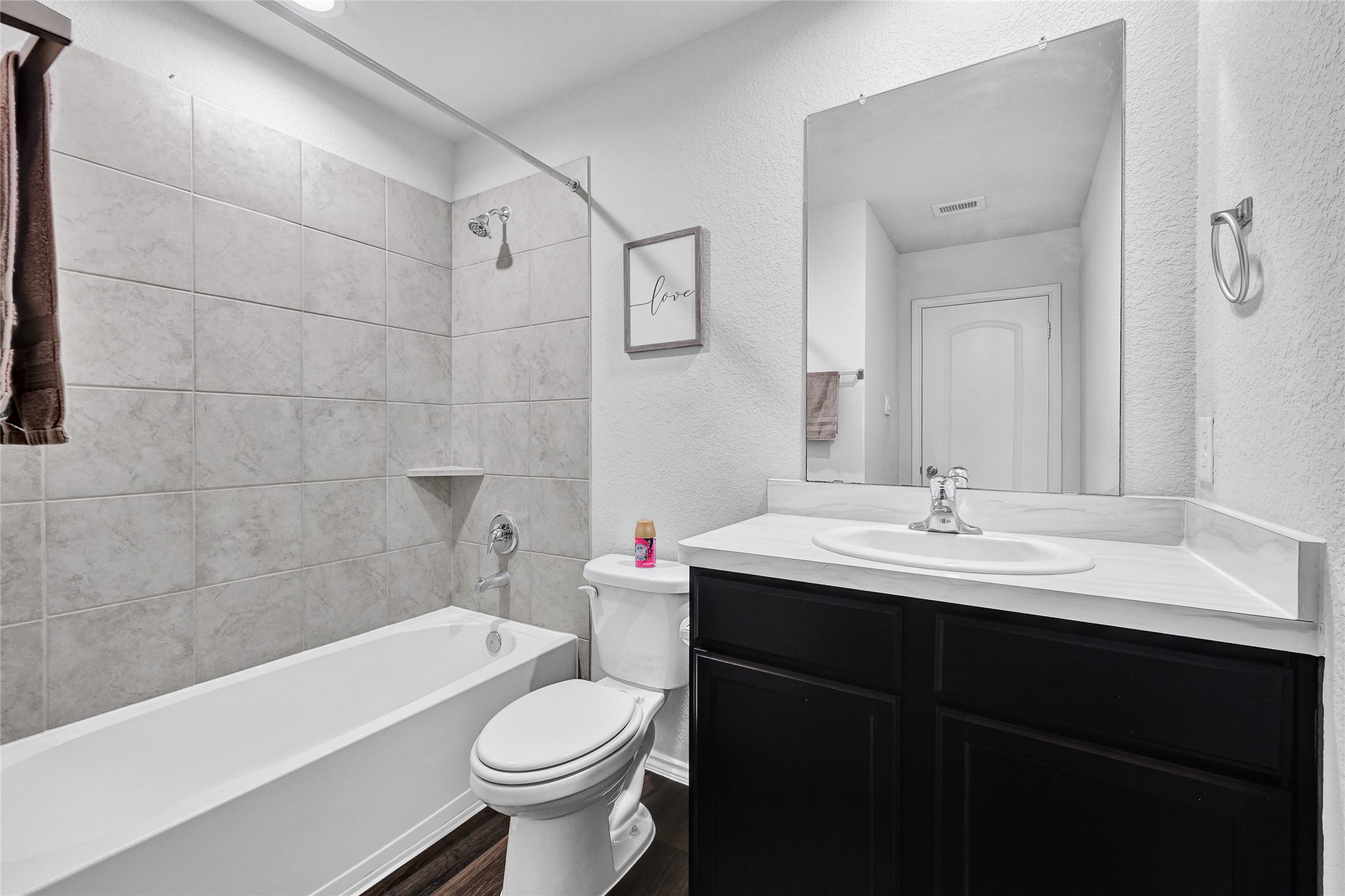 22750 Winter Maple Trail Spring, TX 77373 - Photo 14 of 18 a bathroom with a sink a toilet and shower