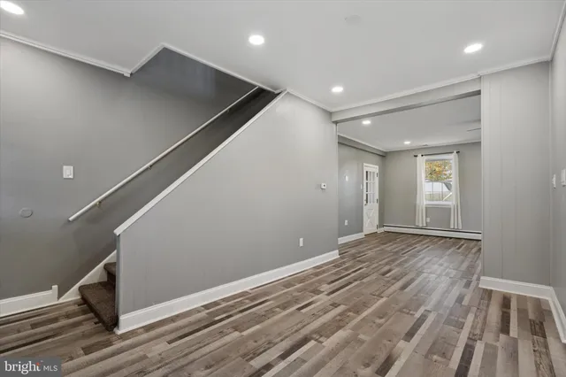 an empty room with a window