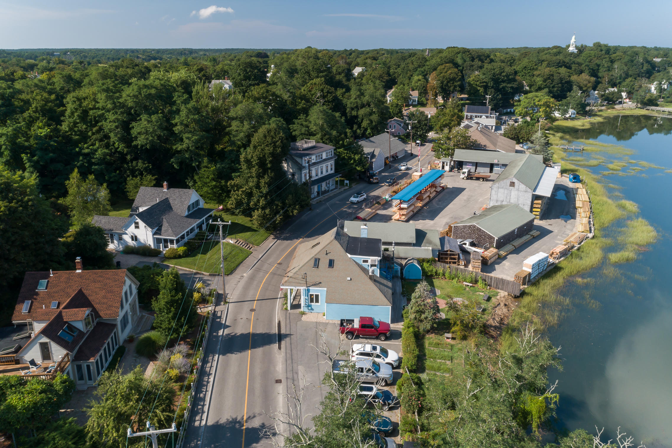 55 Commercial Street Wellfleet, MA 02667 - Photo 34 of 35 an aerial view of a house with outdoor space and lake view