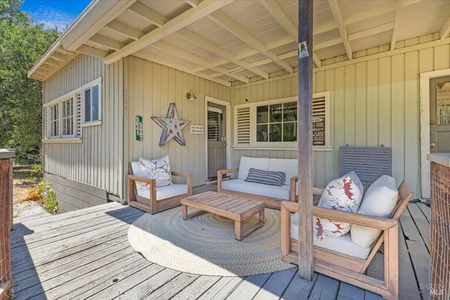 a outdoor space with furniture