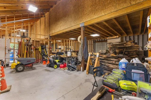 a view of backyard with green space