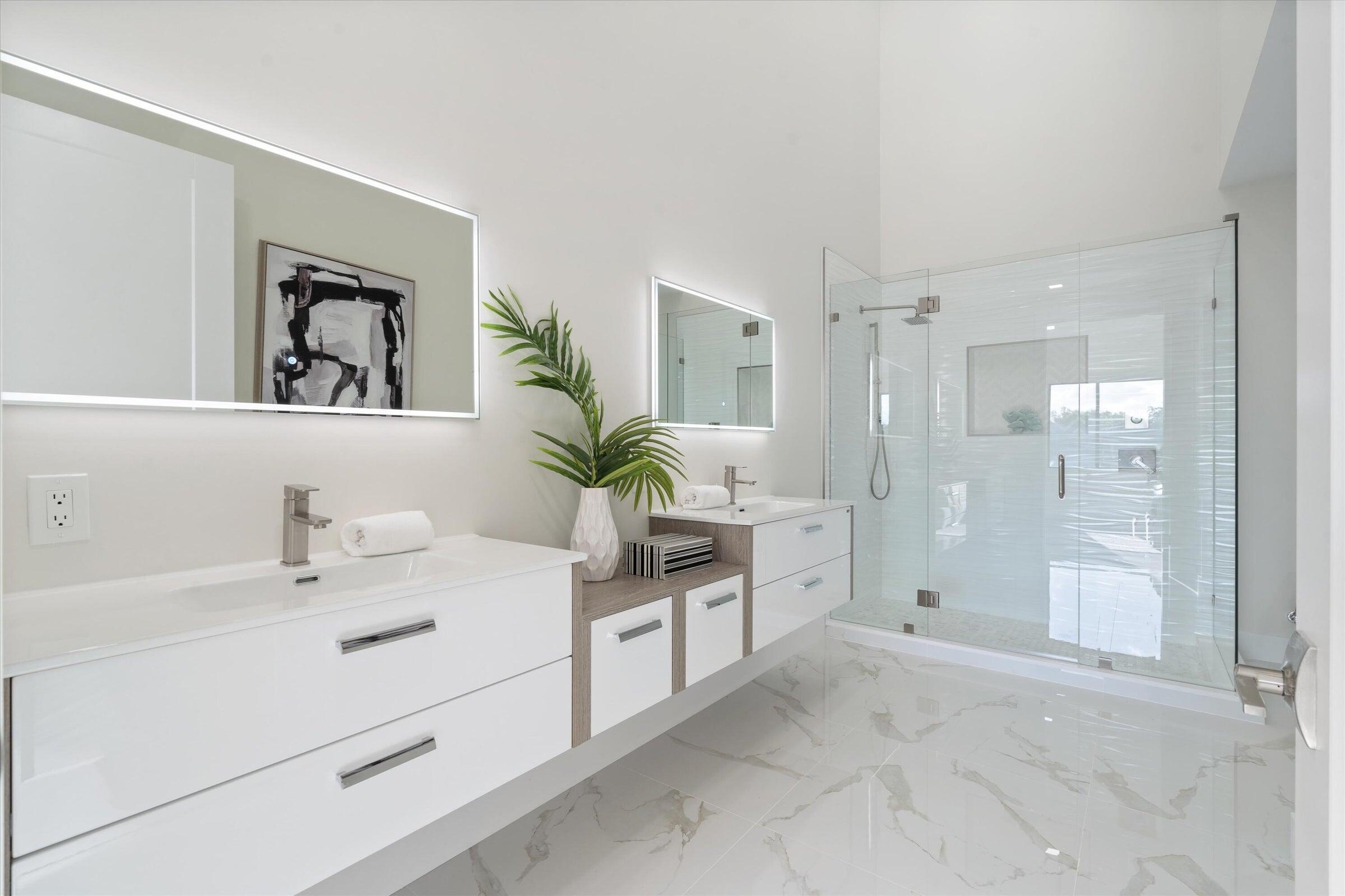 17548 Ashbourne Lane, Unit C Boca Raton, FL 33496 - Photo 23 of 40 Staged Primary Bathroom