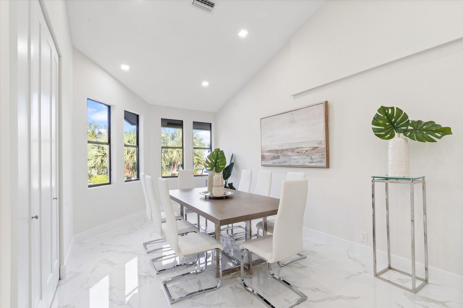 17548 Ashbourne Lane, Unit C Boca Raton, FL 33496 - Photo 6 of 40 Staged Dining Room