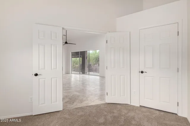 a view of a room with an empty space