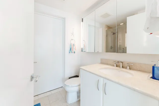 a bathroom with a sink toilet and vanity