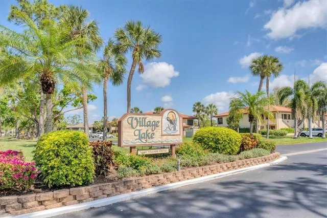 a view of a big yard next to a building