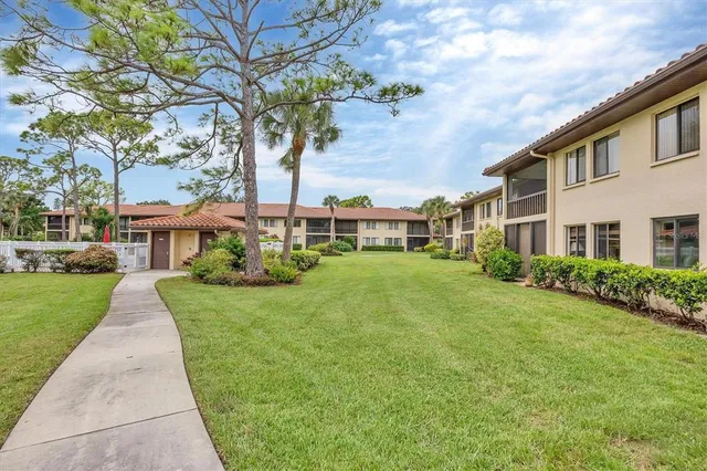 a view of a lake with a city