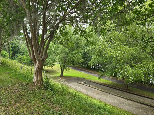 a view of swimming pool with a yard