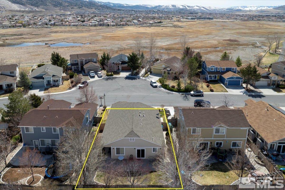 2151 Brittany Meadows Drive Reno, NV 89521 - Photo 35 of 40 an aerial view of a house with lake view