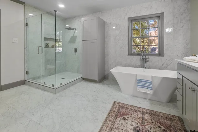 a living room with a couch and a table