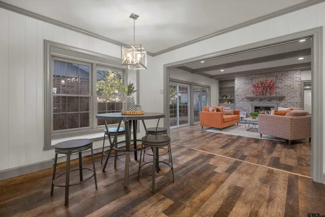 a outdoor space with furniture