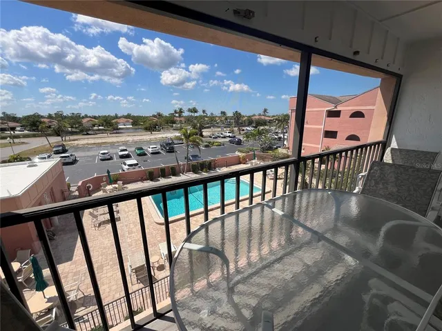 a view of city from a balcony
