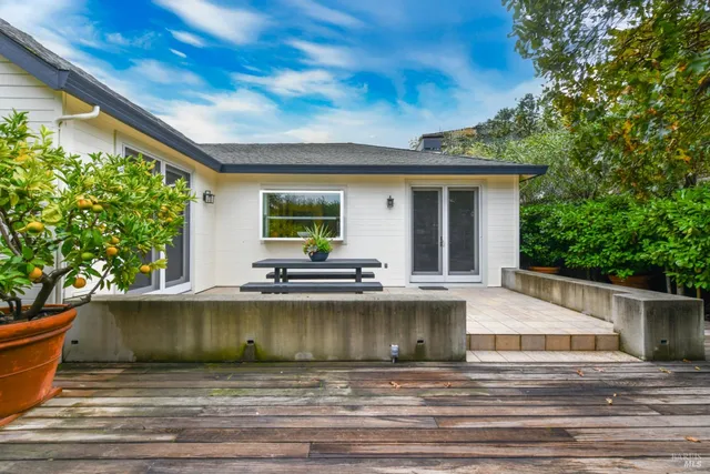a view of a house with a patio