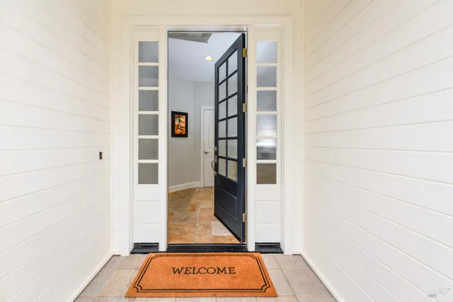 a view of an entryway door