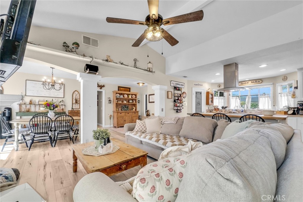 2006 Peyton Road La Verne, CA 91750 - Photo 7 of 17 a living room with furniture kitchen view and a chandelier