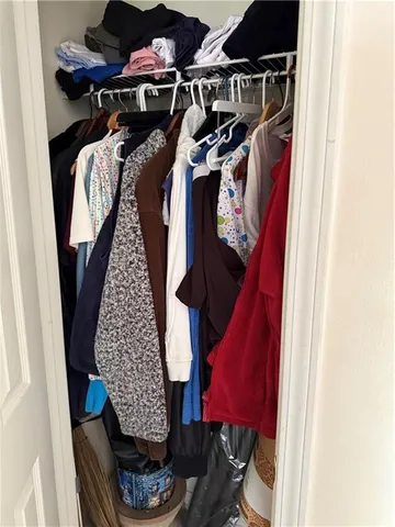 a bathroom with a shower curtain and a bathtub