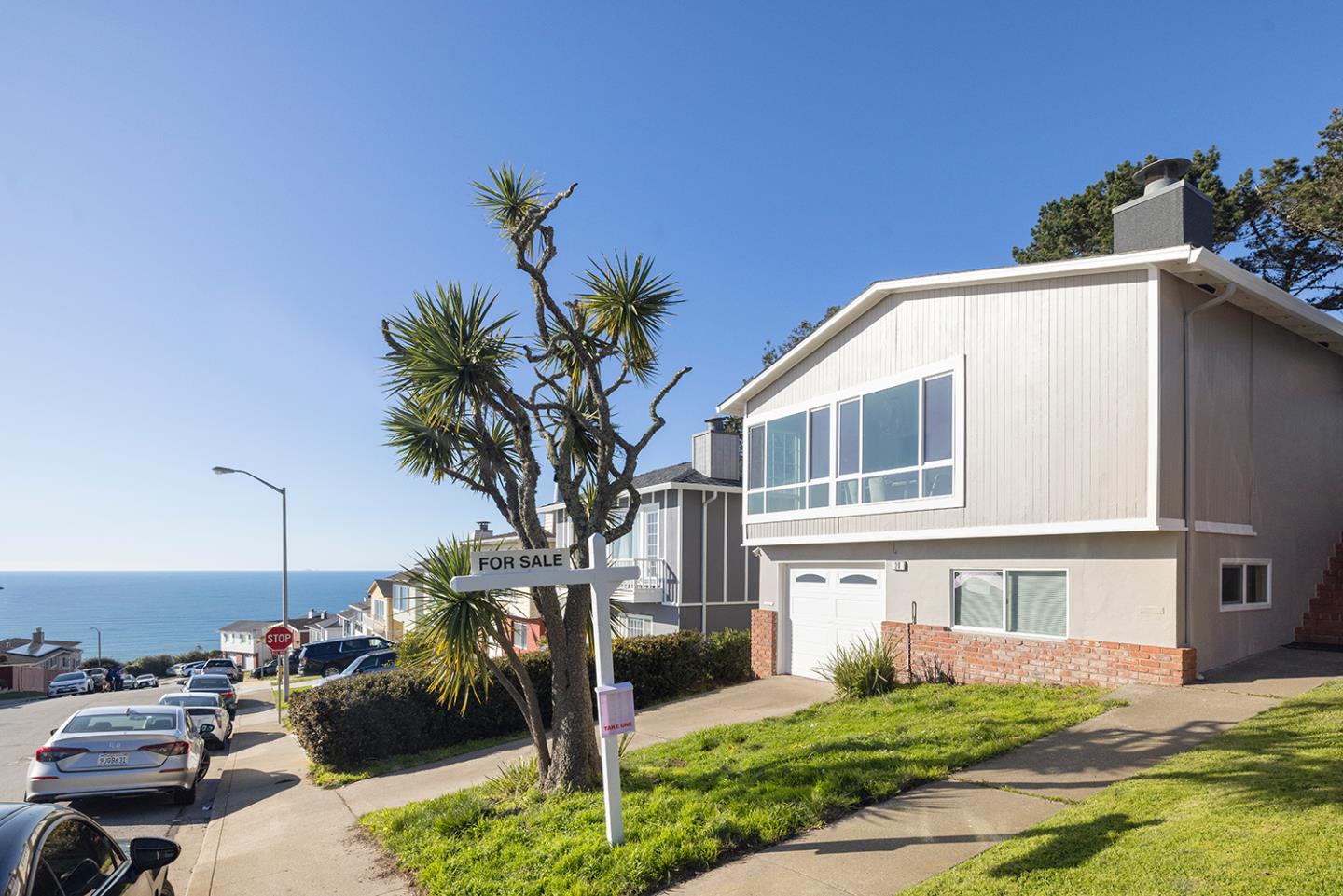 a view of a house with a patio