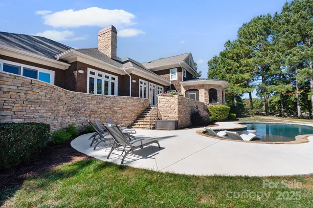 a front view of a house with entertaining space