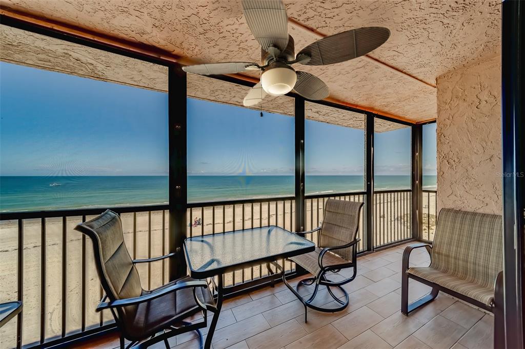 17580 Gulf Boulevard, Unit 412 Redington Shores, FL 33708 - Photo 24 of 67 a view of a balcony with furniture