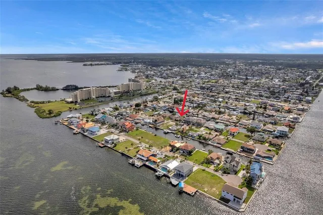 an aerial view of a city