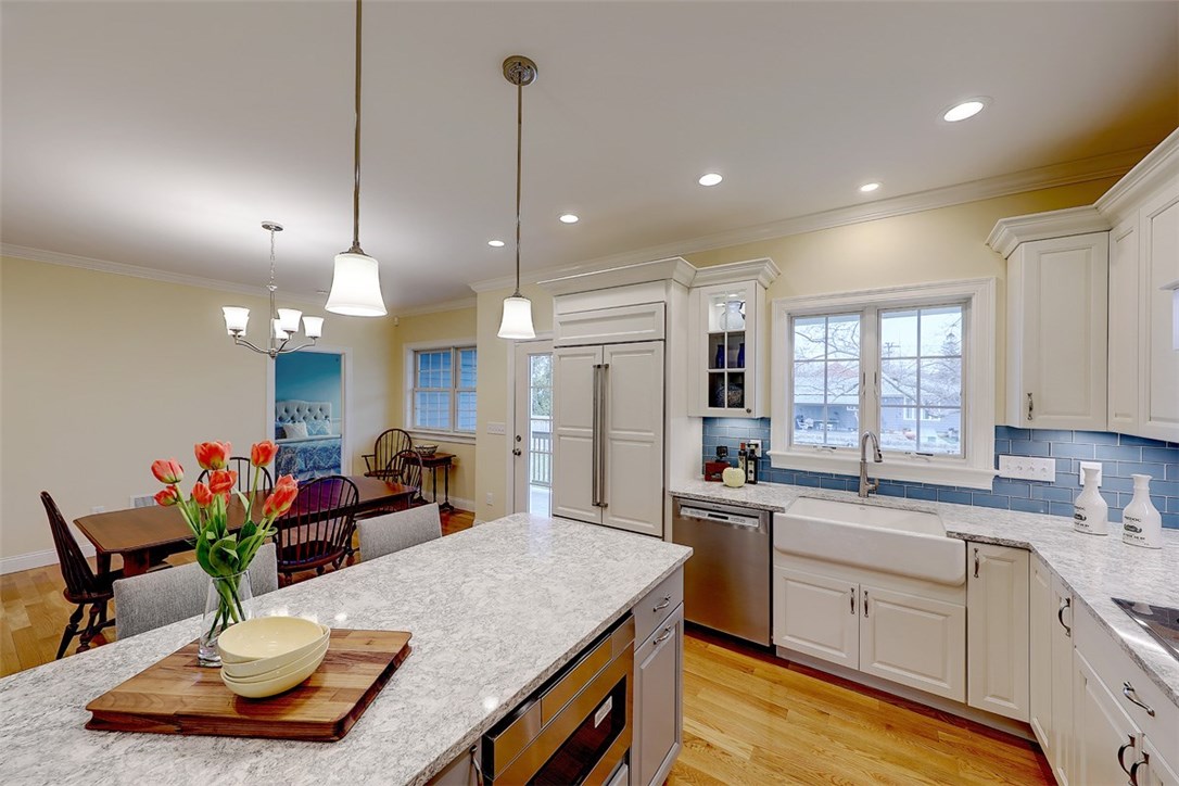 13 Howe Street Bristol, RI 02809 - Photo 21 of 40 Kitchen with Microwave in Island