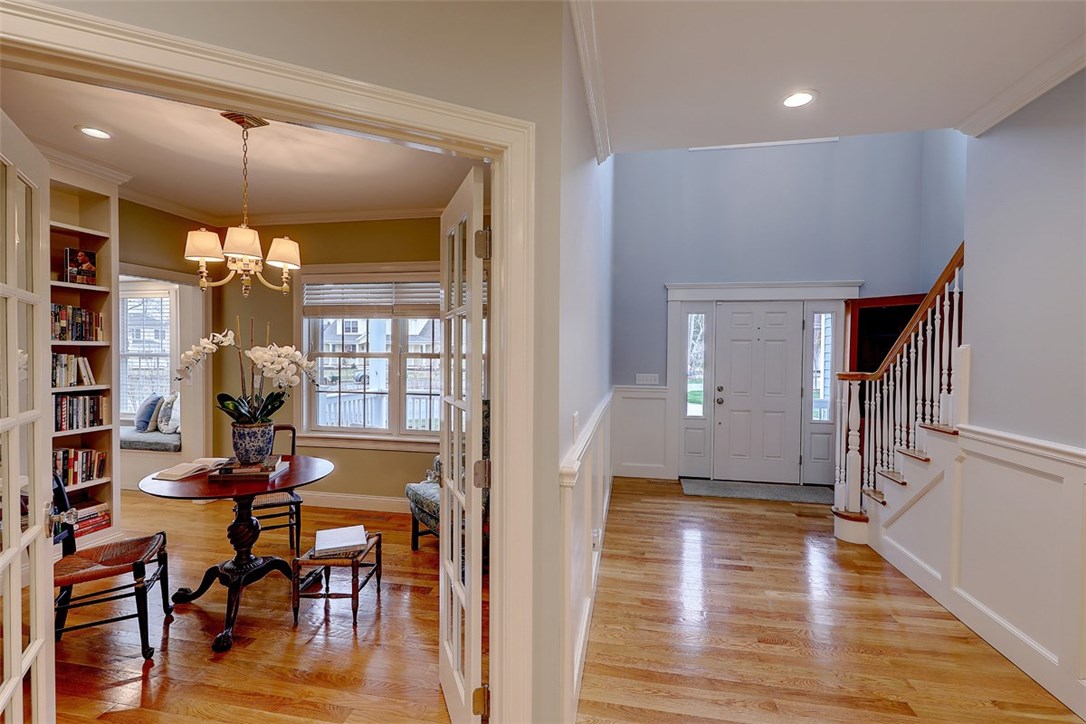 13 Howe Street Bristol, RI 02809 - Photo 9 of 40 Library and Entrance Hall